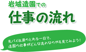 岩城造園での仕事の流れ